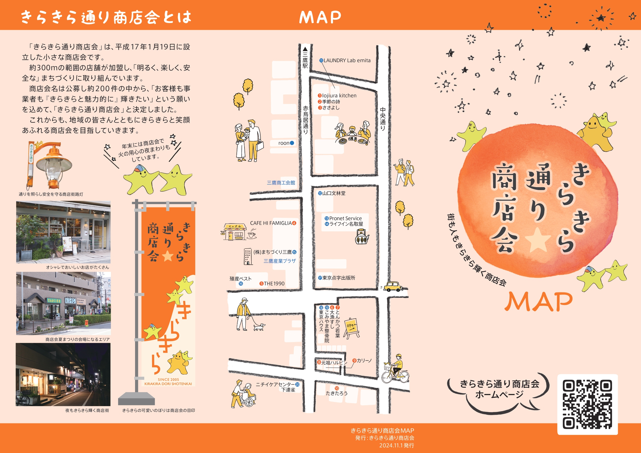 きらきら通り商店会商店会MAP